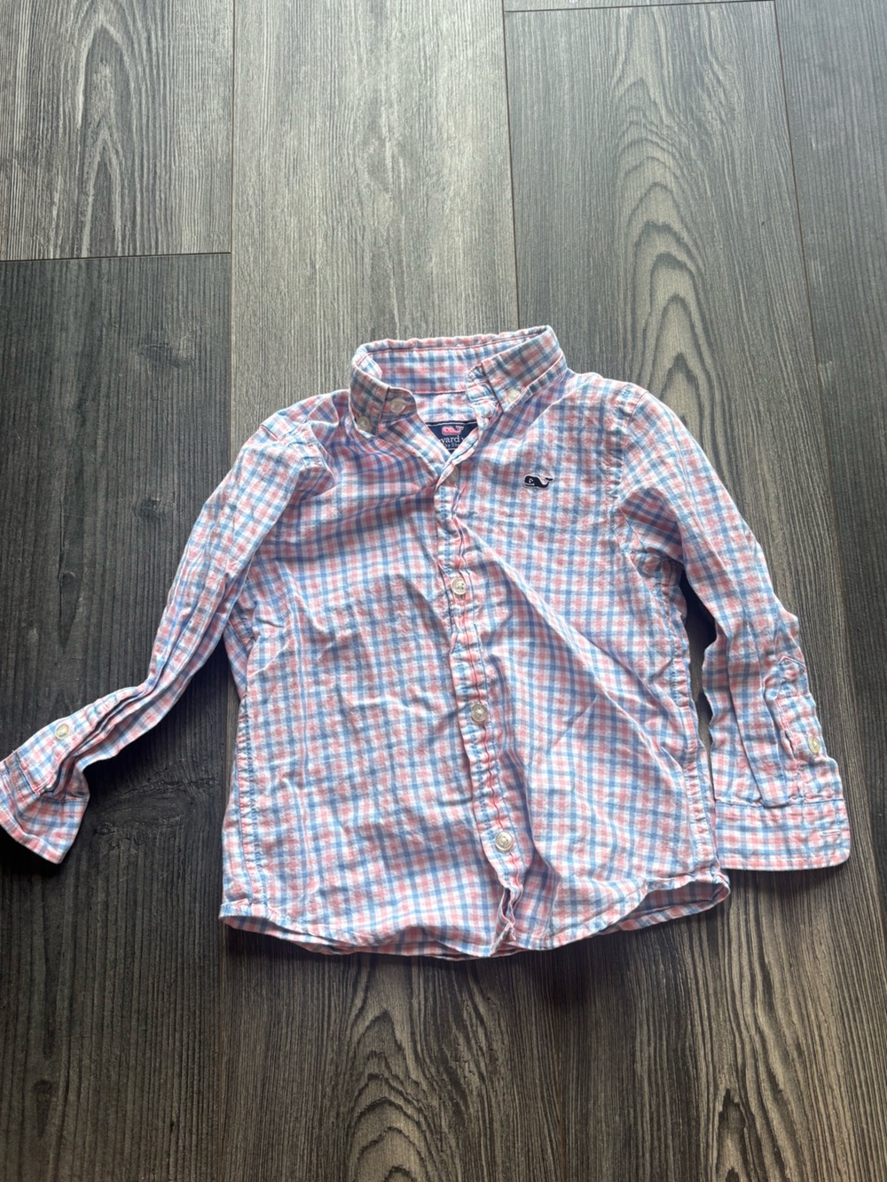 Vineyard Vines Pink & Blue Plaid Button-Down Shirt - Kids